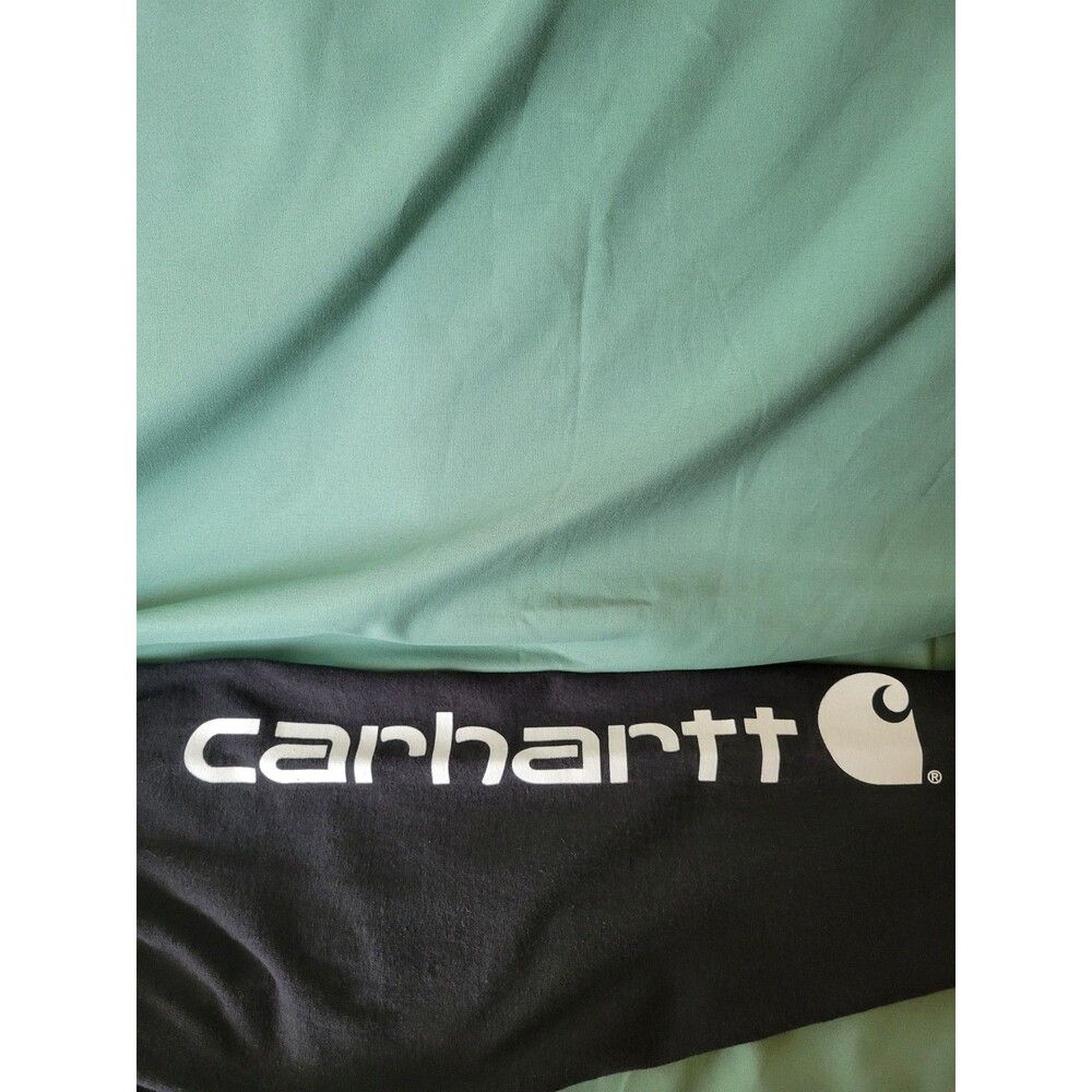Carhartt Men’s 2XL Loose Fit Long Sleeve Black Graphic Logo Sleeve Work Shirt - Picture 3 of 6